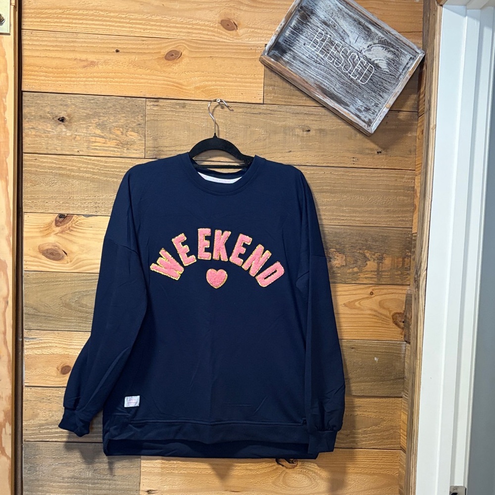 Simply Southern Navy Weekend Sweater